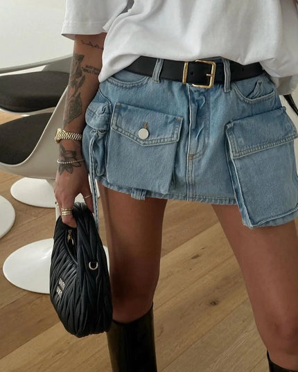 Manhattan St. Denim Mini Skirt