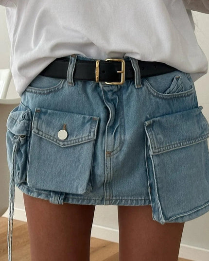 Manhattan St. Denim Mini Skirt