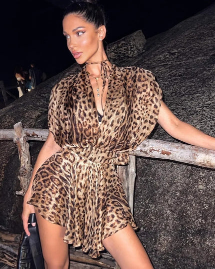 My Wild Side Deep Plunge Mini Dress
