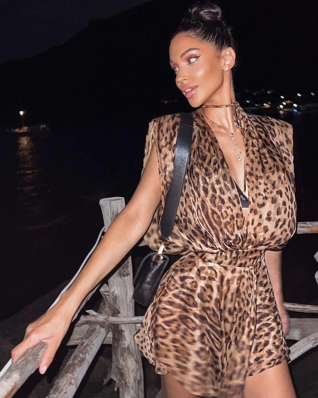 My Wild Side Deep Plunge Mini Dress