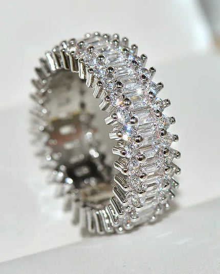 Gold Encrusted Zircon Ring Decoration
