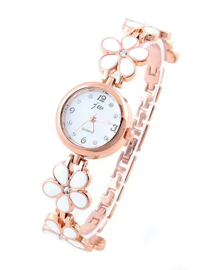 Women's Quartz Watch with Floral Design