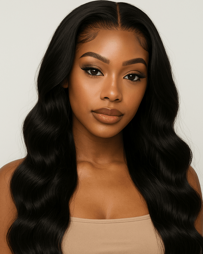 Royal Drip – Body Wave Lace Front Wig (Natural Black)