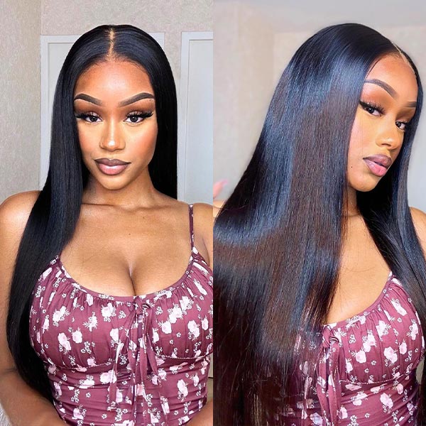 [Save $100] Junoda 5x5 HD Lace Wig Skin Melt Straight Pre Cut Lace Wear Go Glueless Wig junoda
