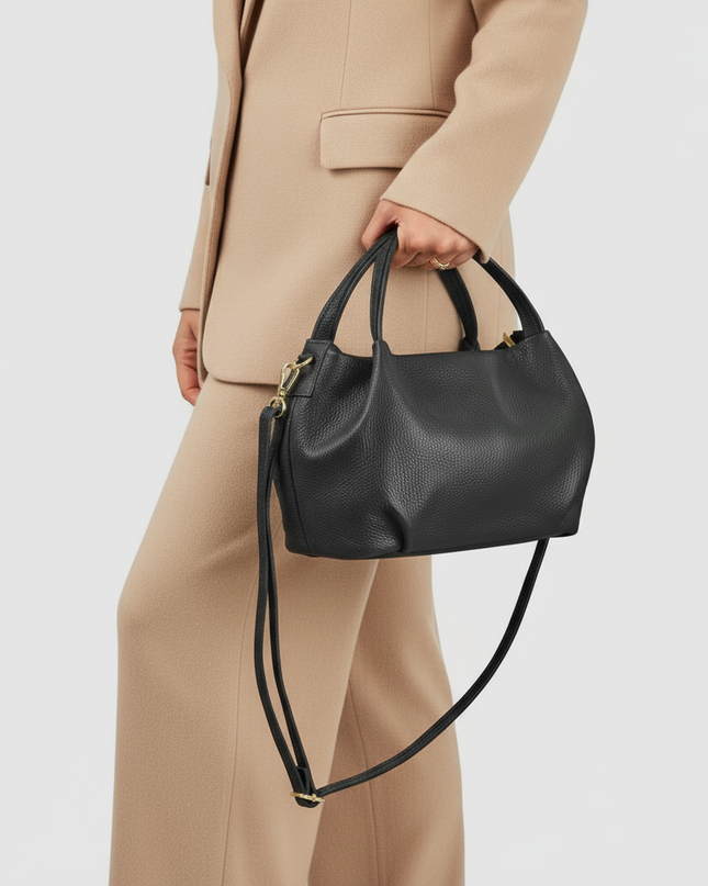 Calf Leather Top-Handle Bag