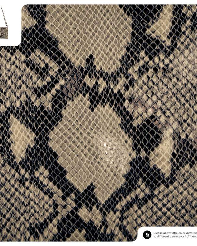 Python-Print Suede Crossbody Bag