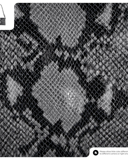 Python-Print Suede Crossbody Bag