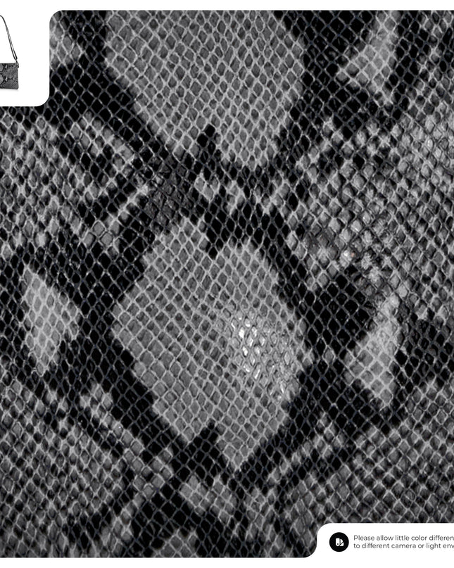 Python-Print Suede Crossbody Bag