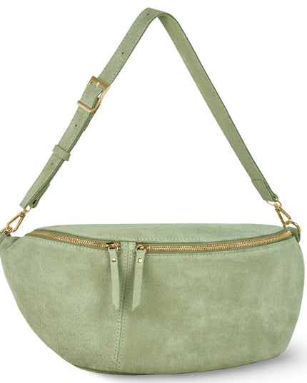 Suede Leather Crossbody Bag