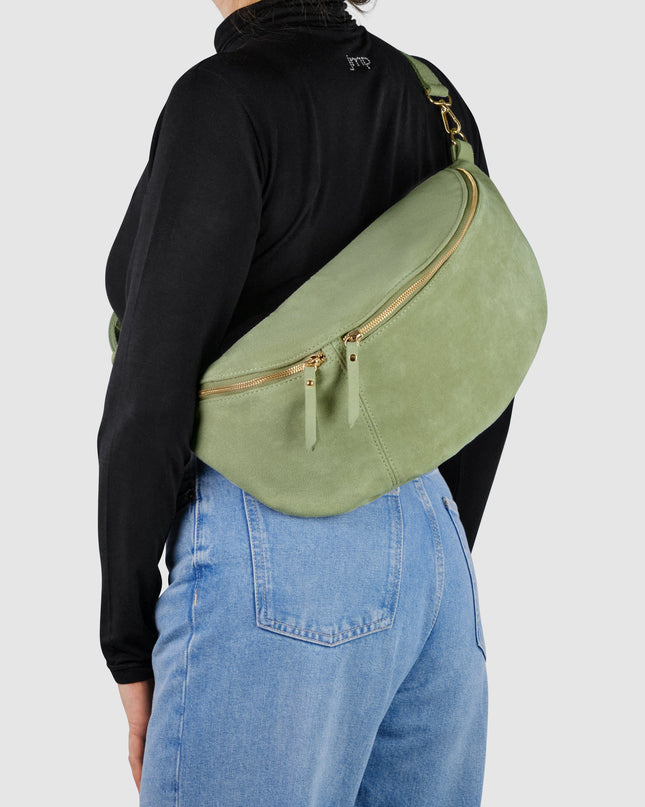 Suede Leather Crossbody Bag
