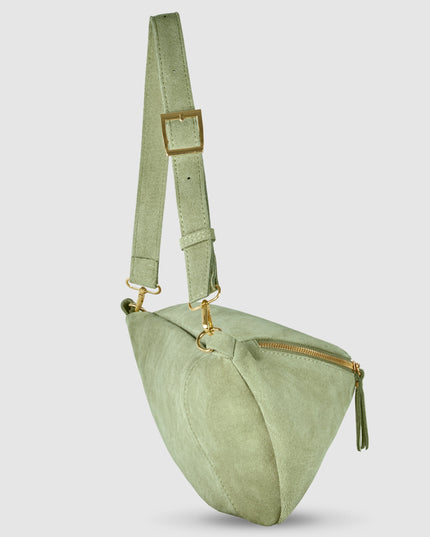 Suede Leather Crossbody Bag