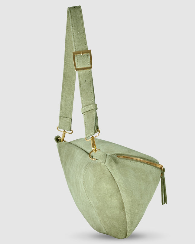 Suede Leather Crossbody Bag