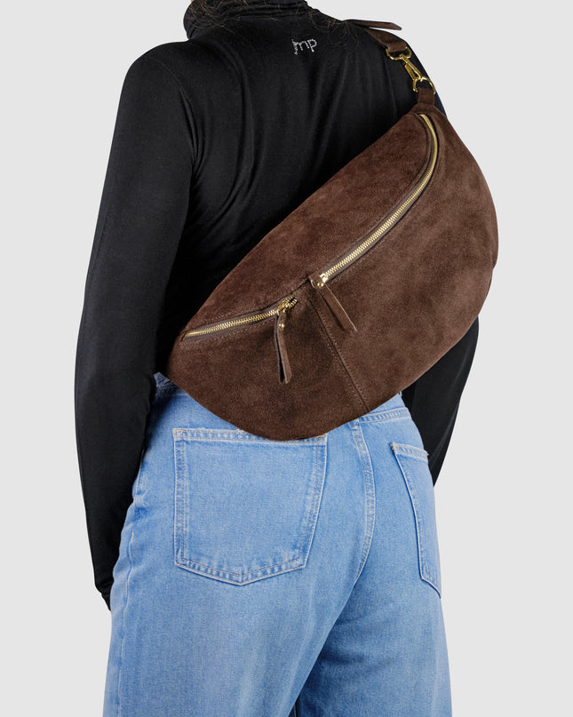 Suede Leather Crossbody Bag