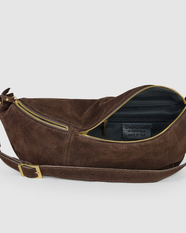 Suede Leather Crossbody Bag