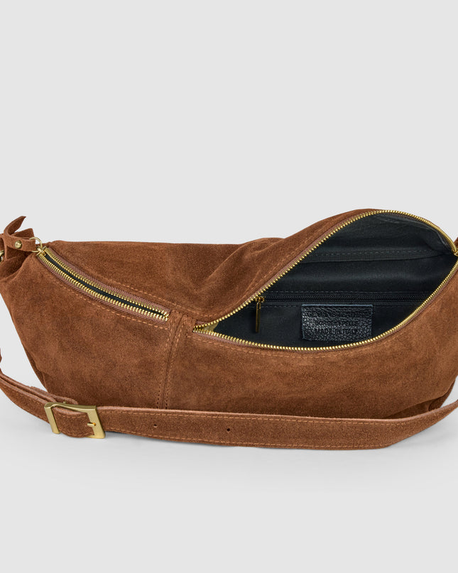 Suede Leather Crossbody Bag