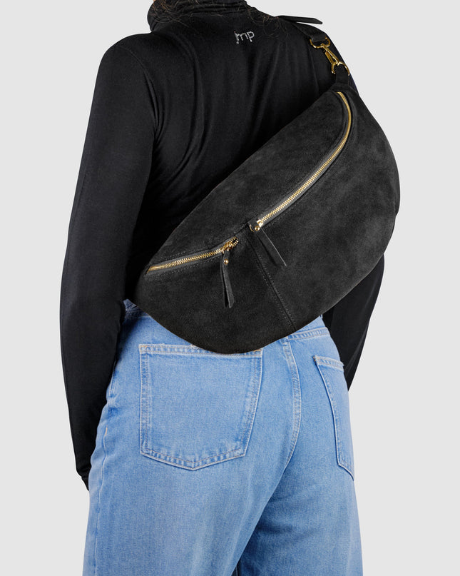 Suede Leather Crossbody Bag