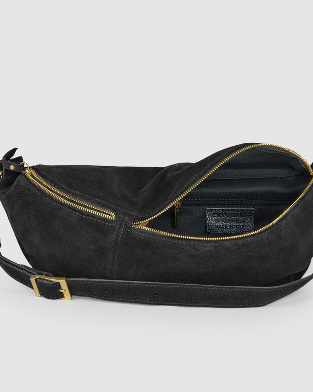 Suede Leather Crossbody Bag