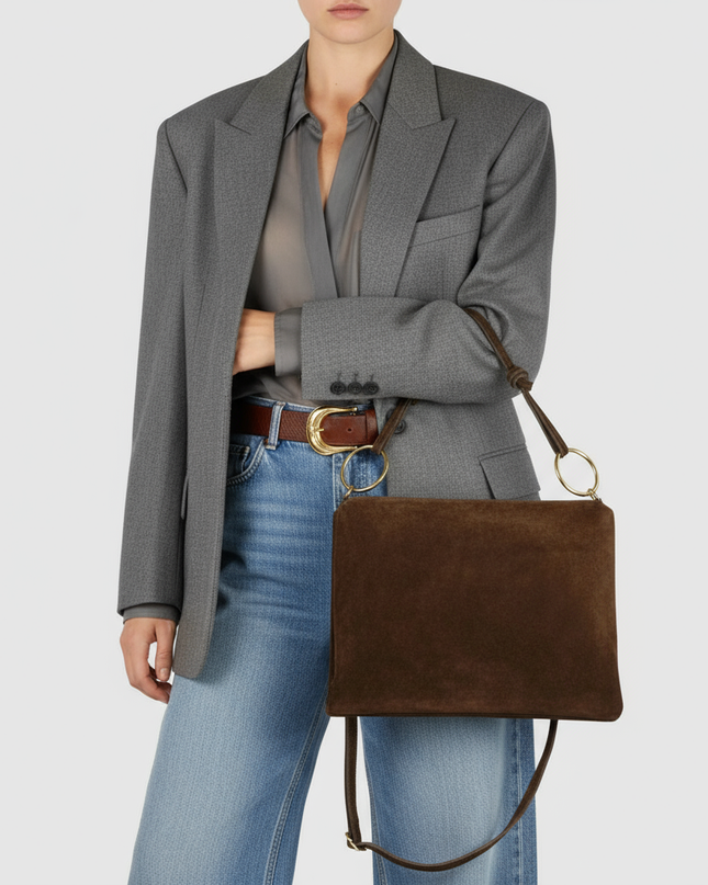 Suede Leather Shoulder Bag