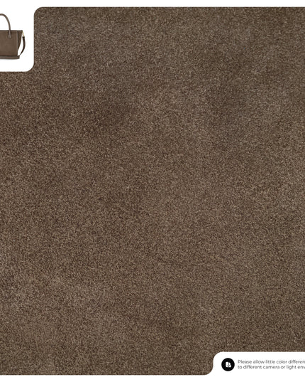 Suede Leather Top-Handle Bag