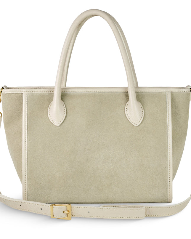 Suede Leather Top-Handle Bag