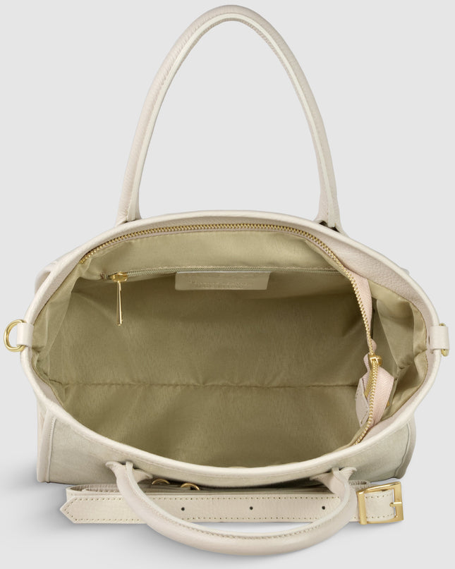 Suede Leather Top-Handle Bag