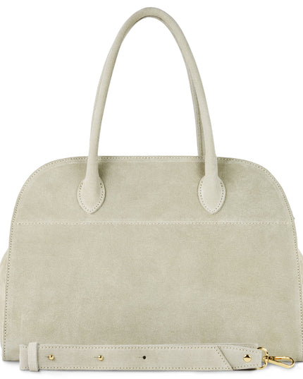 Suede Leather Top-Handle Bag