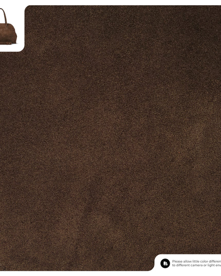 Suede Leather Top-Handle Bag