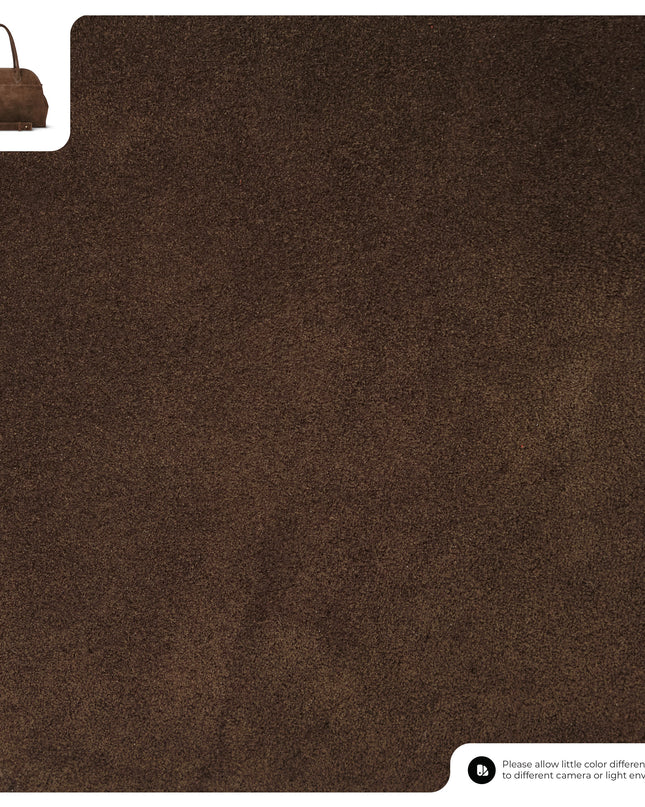 Suede Leather Top-Handle Bag
