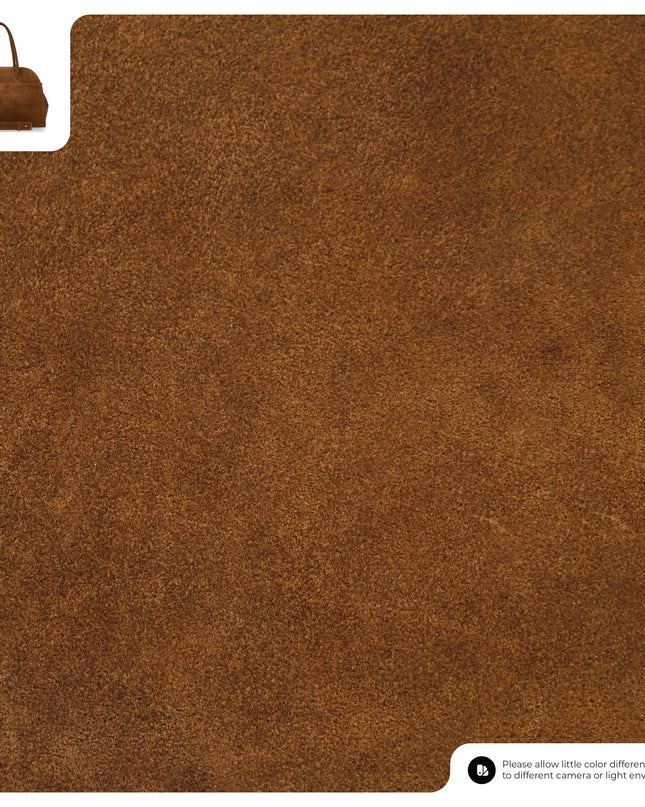 Suede Leather Top-Handle Bag