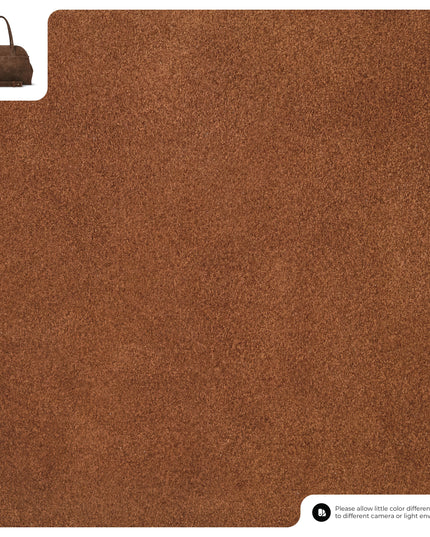 Suede Leather Top-Handle Bag