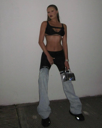 Urban Chic Denim Hybrid Flare Pants