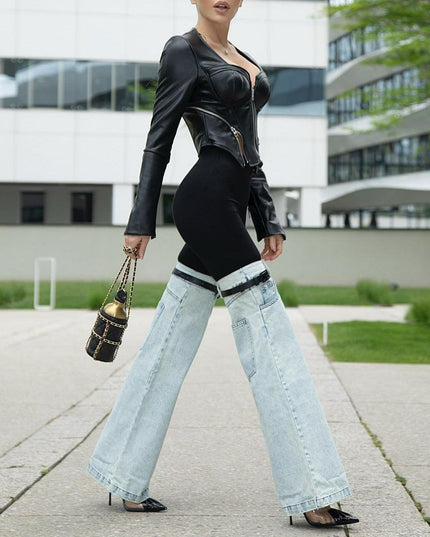 Urban Chic Denim Hybrid Flare Pants