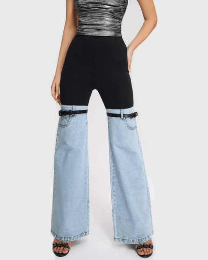 Urban Chic Denim Hybrid Flare Pants