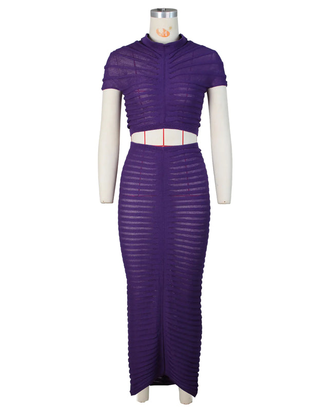 Cross-Border Supply: Women's Knit Sheer Club Outfit