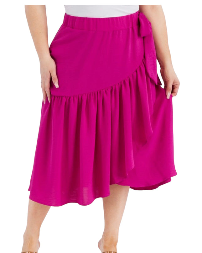 Women's Plus Size Airflow Midi Skirt With A Bow