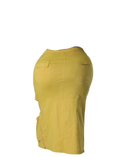 Womens Plus Size Zip Up Cargo Skirt